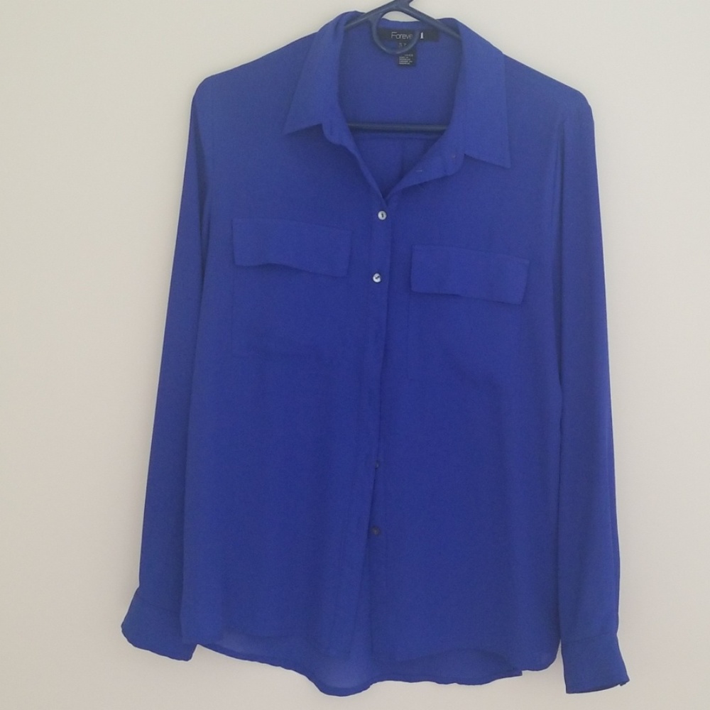 Blue button up